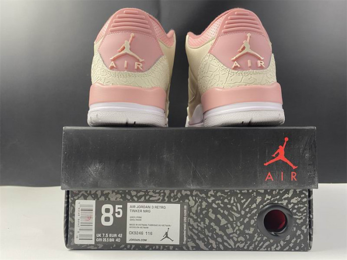 Onekick Air Jordan 3 Retro Sail Rust Pink (W) CK9246-116