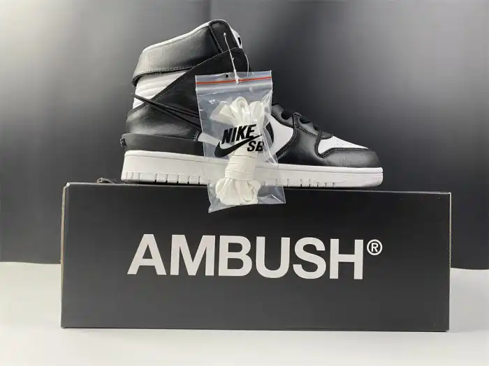 Rep Nike Dunk High Ambush Black White CU7544-001