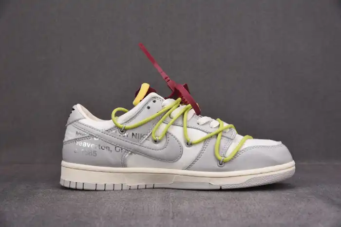 Cheap OFF-WHITE X NIKE DUNK LOW THE 50 WHITE GREY DM1602-106