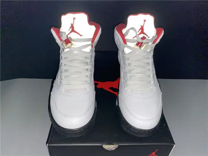 Rep Onekick Air Jordan 5 Retro Fire Red Silver Tongue (2020) DA1911-102