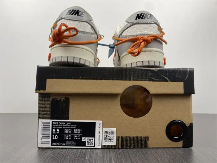 Rep Off-White x Dunk Low 'Lot 44 of 50' DM1602-104