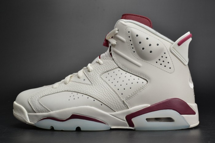 Air Jordan 6 Retro Maroon white 384664-116