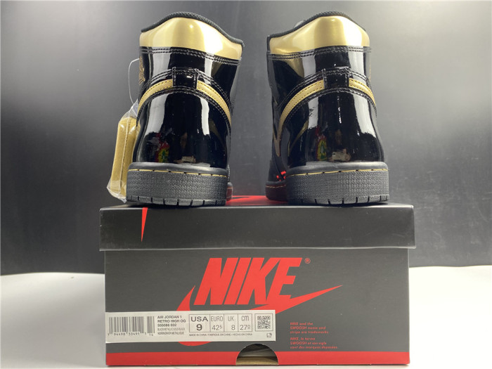 AIR JORDAN 1 RETRO HIGH BLACK METALLIC GOLD (2020) 555088-032