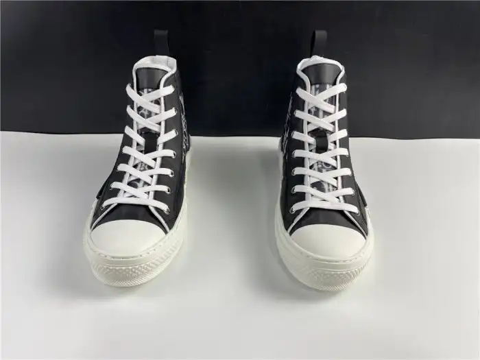 Cheap DR B23 High Top Oblique Sneaker Black & White