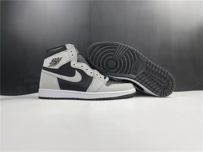 Rep Air Jordan 1 Retro High Black White Light Smoke Grey 555088-035