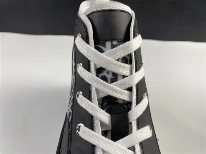 Cheap DR B23 High Top Oblique Sneaker Black & White