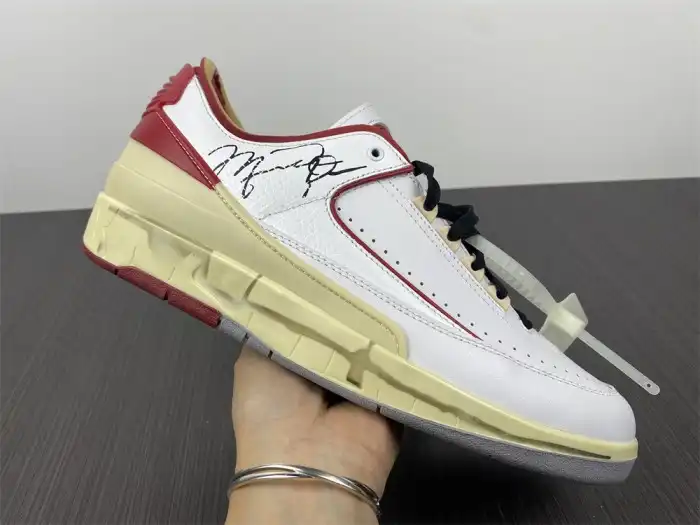 Cheap Jordan 2 Retro Low SP Off-White White Red DJ4375-106