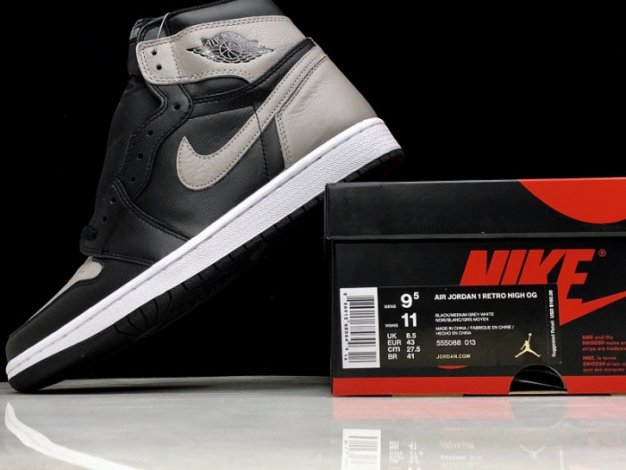 Air Jordan 1 Retro High OG Shadow Black Grey 555088-013