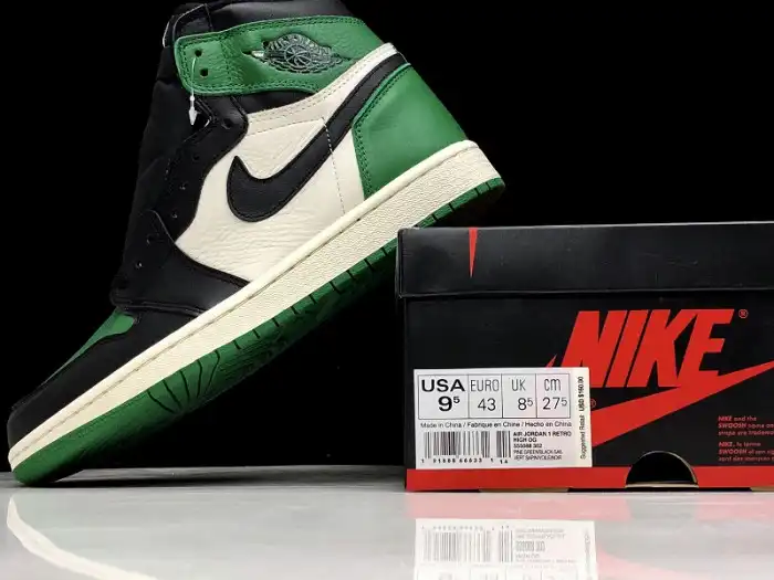 Cheap Air Jordan 1 High OG NRG Pine Green Sail-Black 555088-302