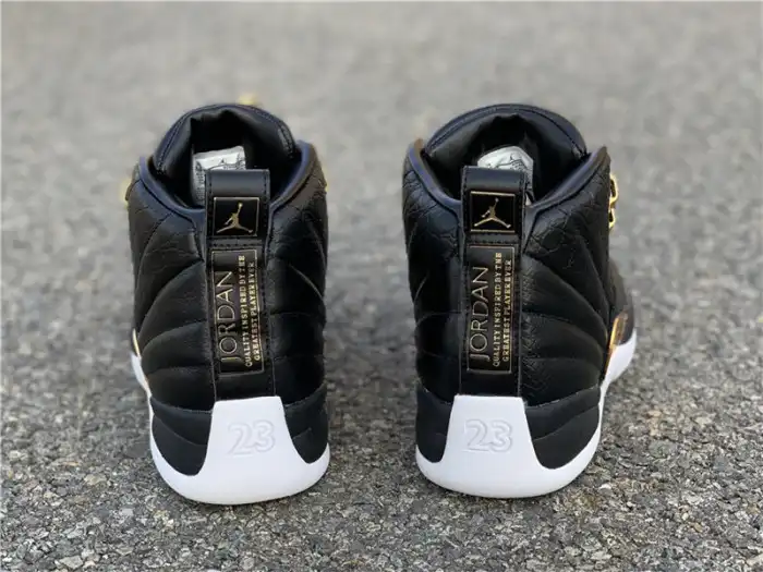 Air Jordan 12 Retro 'Reptile' Black Metallic Gold-White AO6068-007