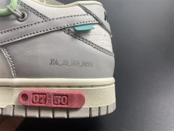 Rep Off-White x Dunk Low 'Lot 07 of 50' DM1602-108