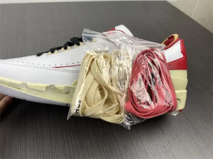 Cheap Jordan 2 Retro Low SP Off-White White Red DJ4375-106