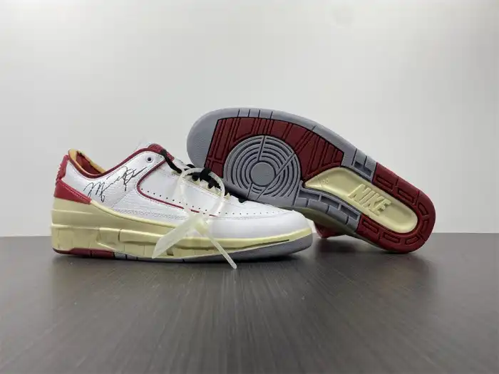 Cheap Jordan 2 Retro Low SP Off-White White Red DJ4375-106