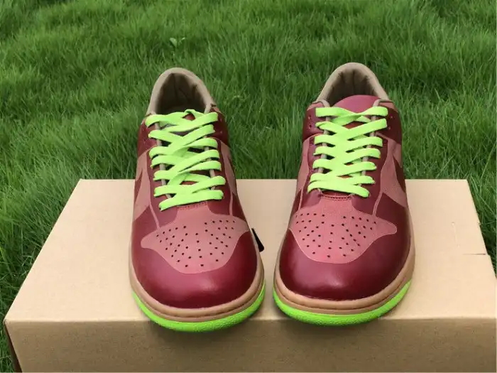 Rep Nike Dunk Low 1-Piece Laser Varsity Red Chartreuse 311611-661