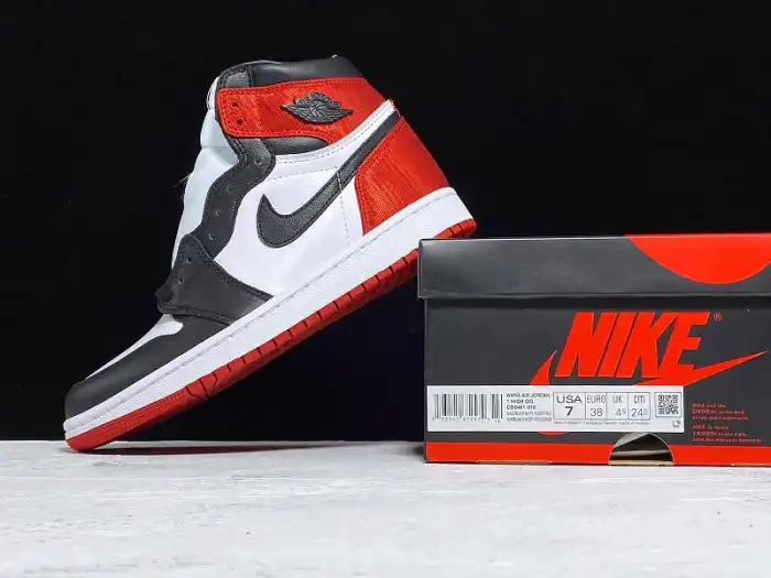 Rep Air Jordan 1 Retro High Satin Black Toe CD0461-016