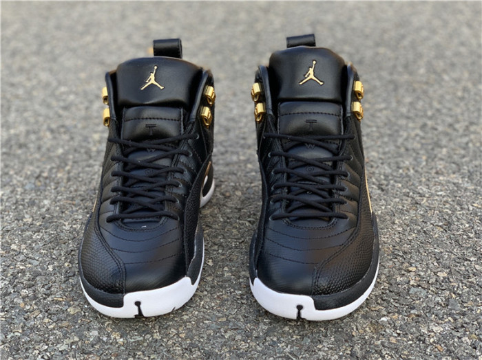 Air Jordan 12 Retro 'Reptile' Black Metallic Gold-White AO6068-007