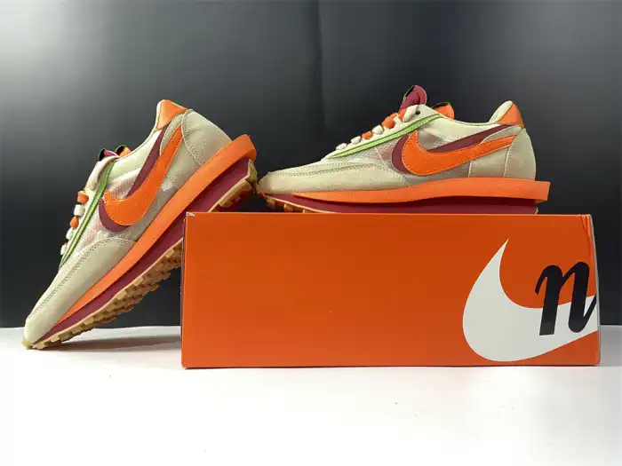 Rep Nike LDWaffle CLOT sacai Net Orange Blaze DH1347-100