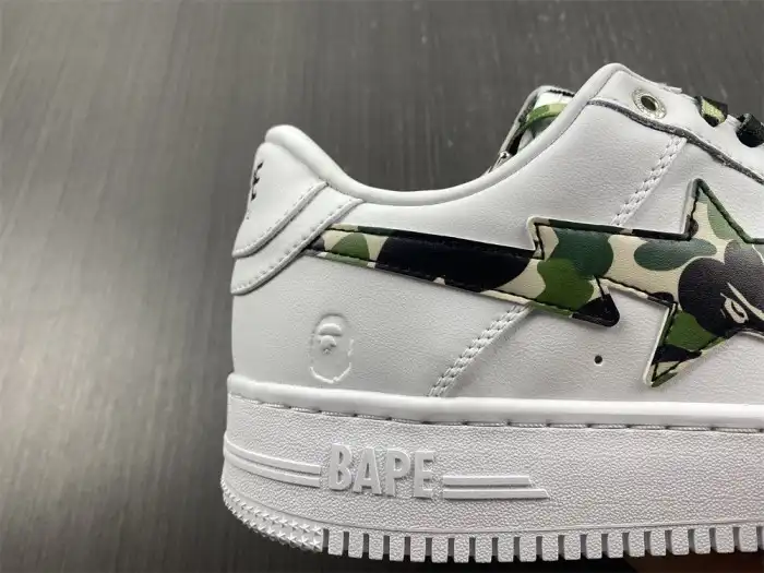 Rep A BATHING APE SK8 STA LOW WHITE ABC CAMO GREEN