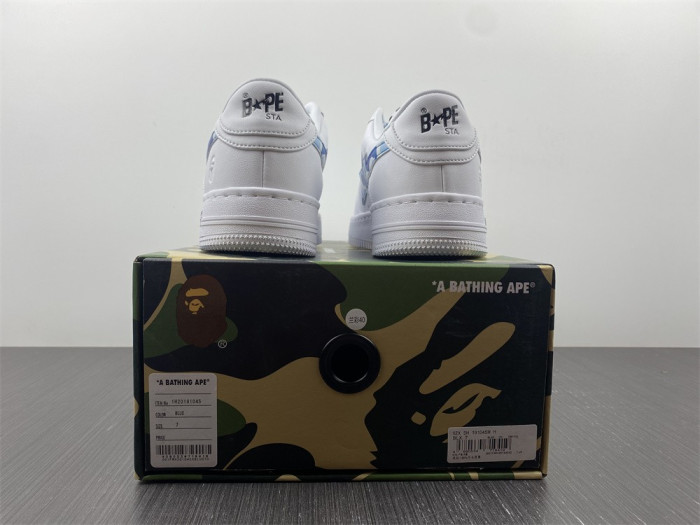 A BATHING APE SK8 STA LOW WHITE ABC CAMO BLUE