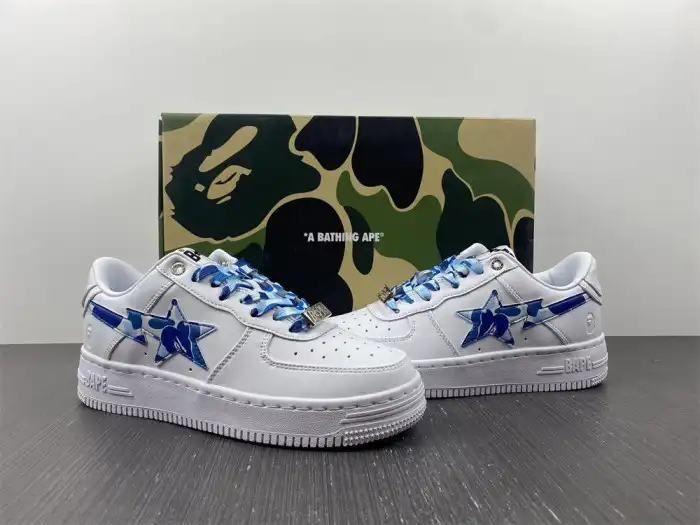 Rep A BATHING APE SK8 STA LOW WHITE ABC CAMO BLUE