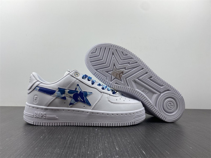 A BATHING APE SK8 STA LOW WHITE ABC CAMO BLUE