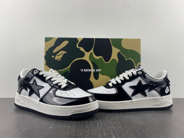 A BATHING APE BAPE STA LOW BLACK 1H70191001