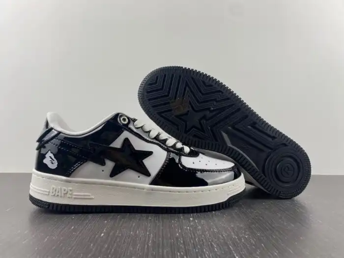 Rep A BATHING APE BAPE STA LOW BLACK 1H70191001