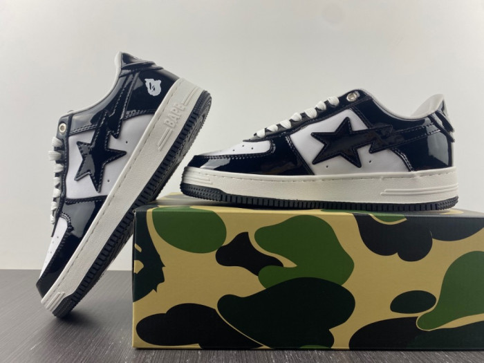 A BATHING APE BAPE STA LOW BLACK 1H70191001