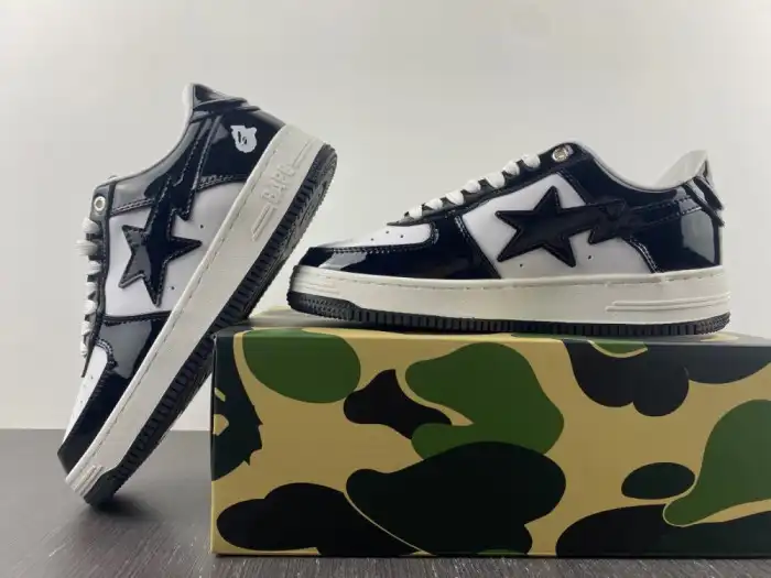 Rep A BATHING APE BAPE STA LOW BLACK 1H70191001