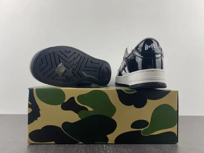 Rep A BATHING APE BAPE STA LOW BLACK 1H70191001