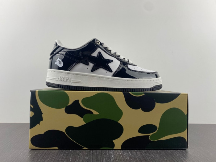 A BATHING APE BAPE STA LOW BLACK 1H70191001