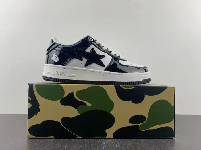 Rep A BATHING APE BAPE STA LOW BLACK 1H70191001