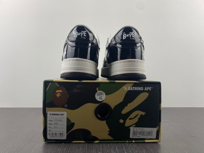 A BATHING APE BAPE STA LOW BLACK 1H70191001