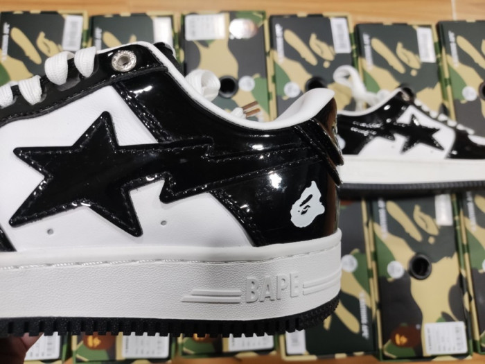 A BATHING APE BAPE STA LOW BLACK 1H70191001