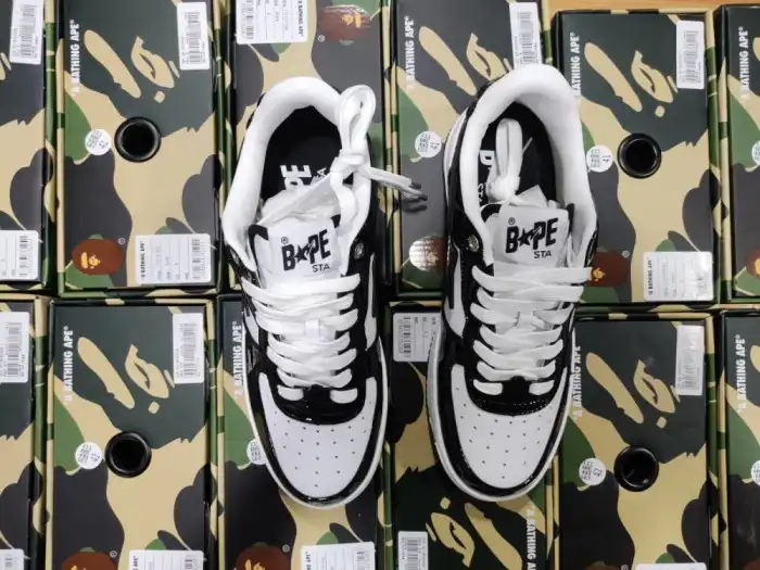 Rep A BATHING APE BAPE STA LOW BLACK 1H70191001