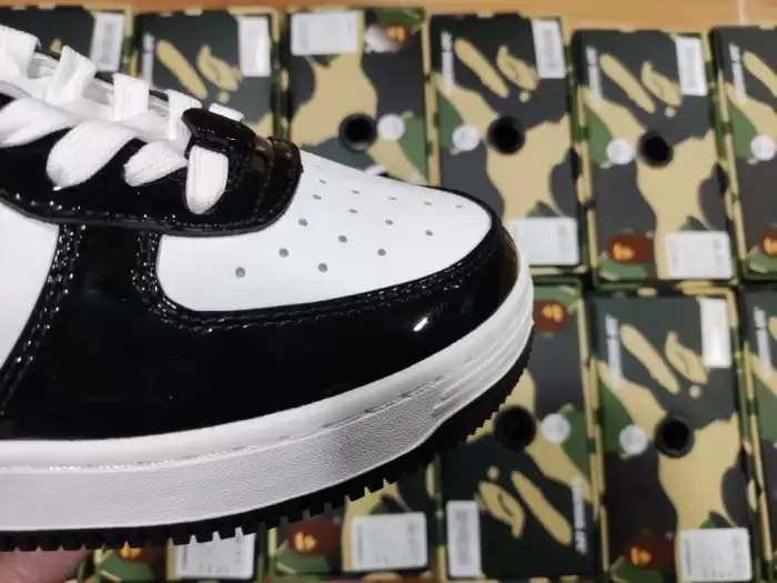 A BATHING APE BAPE STA LOW BLACK 1H70191001