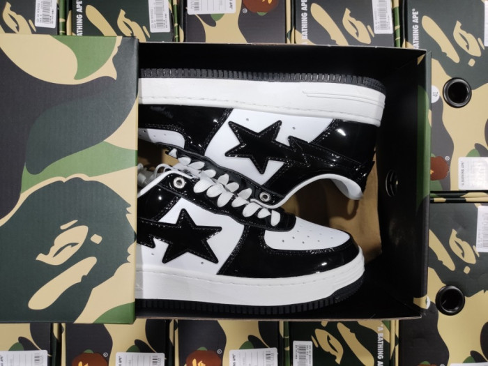 A BATHING APE BAPE STA LOW BLACK 1H70191001