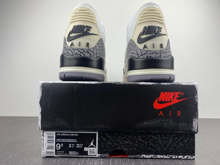 Onekick Air Jordan 3 White Cement Reimagined Shoes DN3707-100