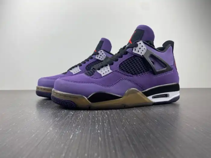 Rep JORDAN 4 RETRO TRAVIS SCOTT PURPLE (FRIENDS AND FAMILY) 766296 LN4