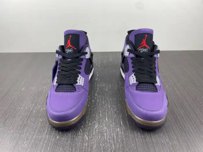 Rep JORDAN 4 RETRO TRAVIS SCOTT PURPLE (FRIENDS AND FAMILY) 766296 LN4