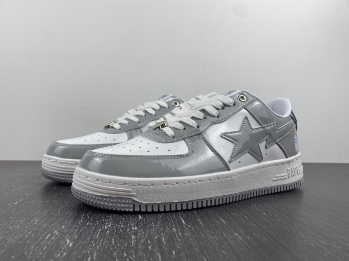 Onekick A Bathing Ape Bape Sta white and grey