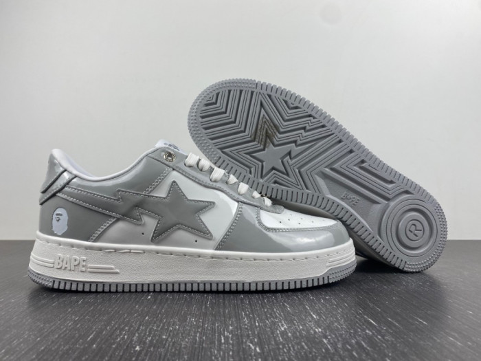 Onekick A Bathing Ape Bape Sta white and grey