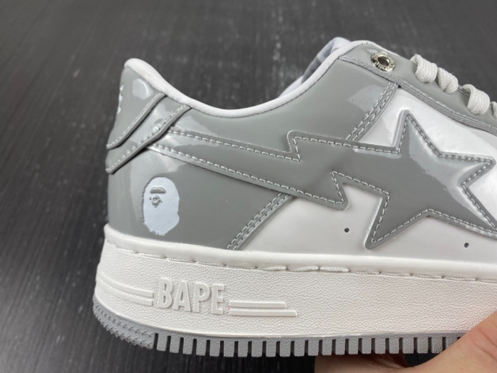 Onekick A Bathing Ape Bape Sta white and grey