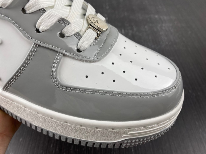 Onekick A Bathing Ape Bape Sta white and grey