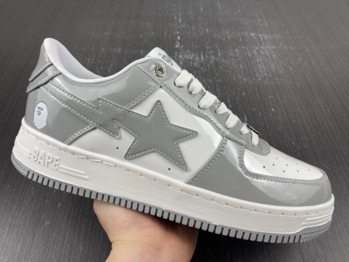 Onekick A Bathing Ape Bape Sta white and grey