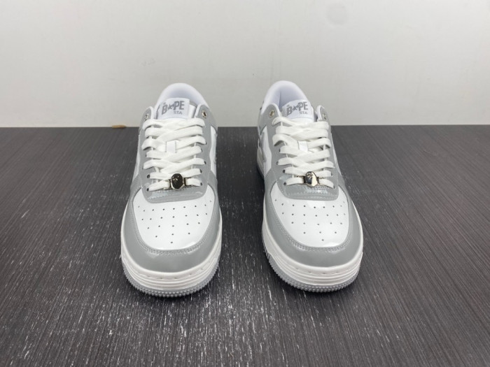 Onekick A Bathing Ape Bape Sta white and grey