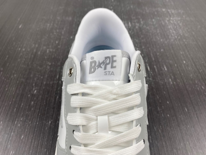 Onekick A Bathing Ape Bape Sta white and grey