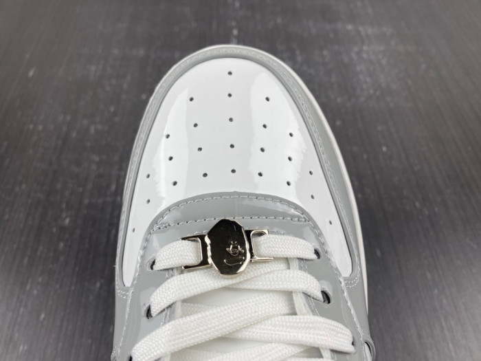 Onekick A Bathing Ape Bape Sta white and grey