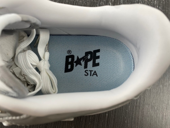 Onekick A Bathing Ape Bape Sta white and grey