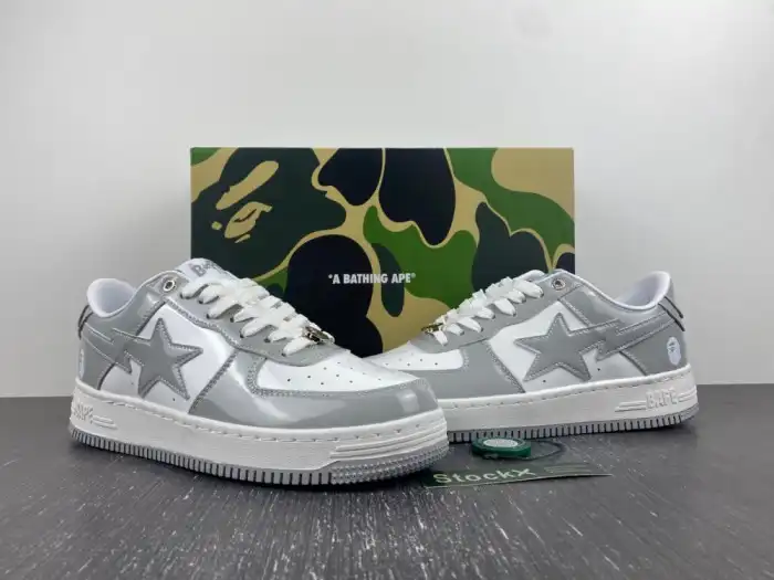 A Bathing Ape Bape Sta white and grey